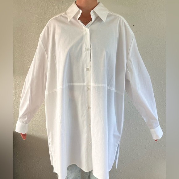 S by Serena Williams White Button Down Button Up Shirt New with Tags - 2XL - Picture 12 of 16